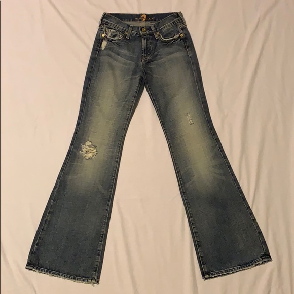 7 For All Mankind Flare Jean Size 25 - Picture 5 of 7